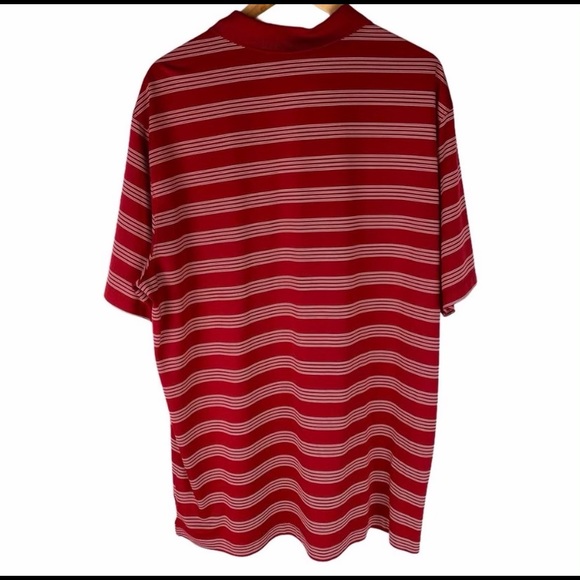 NIKE GOLF Red Striped Polo Shirt | 2XL - Picture 2 of 8